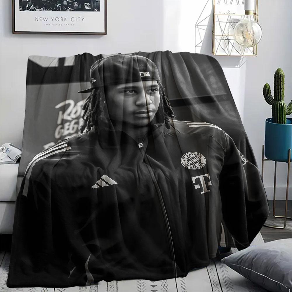Michael Olise Printed Flannel Blanket, Soft Throw for Bedroom Sofa, Washable,soccer Fan Merchandise, Great Gift.
