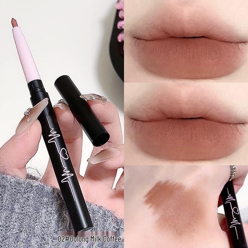 MYHO Lip Liner & Brush: One-Piece for Defined, Full Lips - Perfect for Students