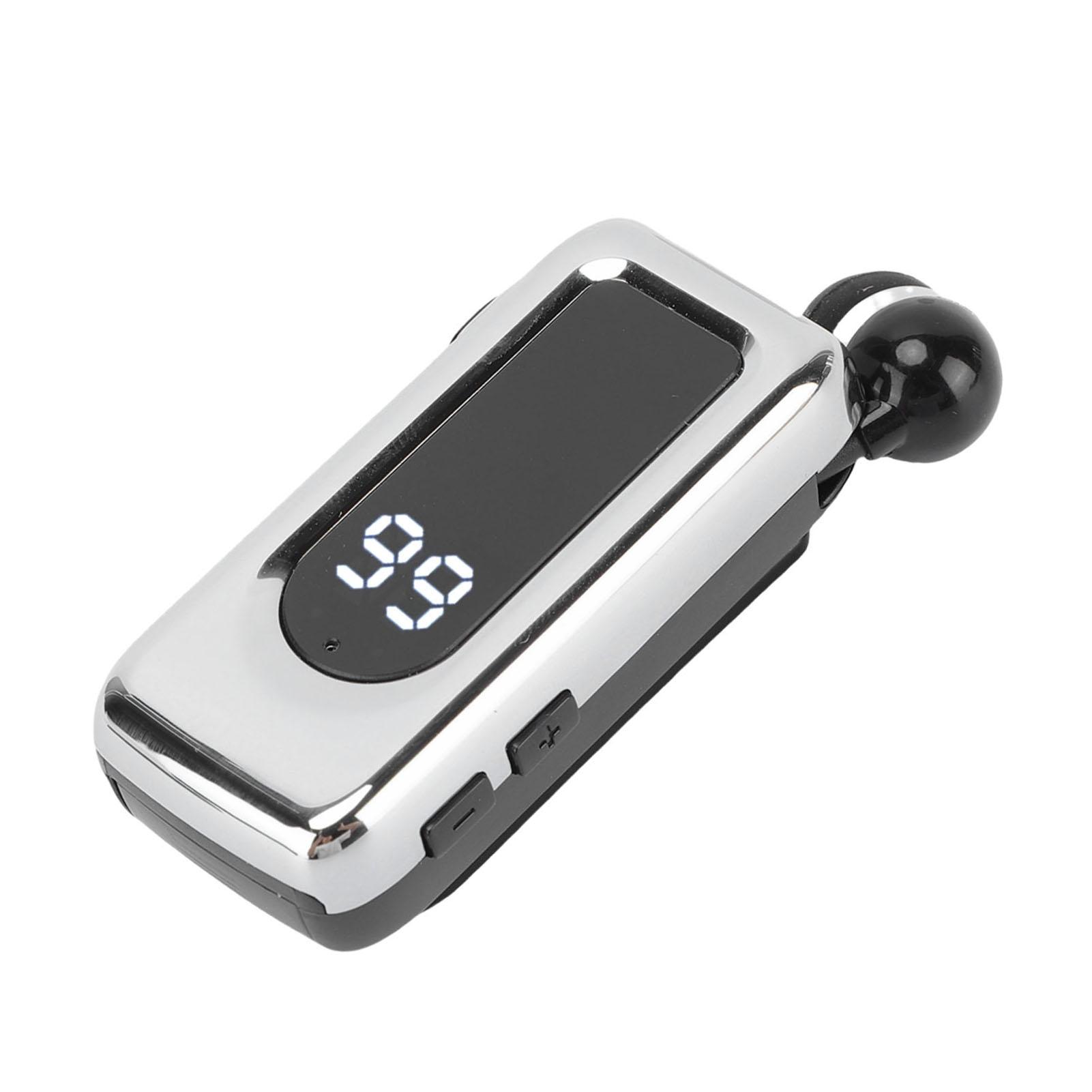 

Lavalier Headphone 5.4 Wireless Stereo Retractable Lavalier Headset with ENC Microphone LED Power Display for Business Driving