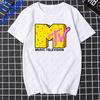 Men Clothing Retro T Shirt Vintage Rock Hip Hop Tv T Shirt Summer Unisex Casual Tshirt Mtv Music Television Graphic Tshirts Tees