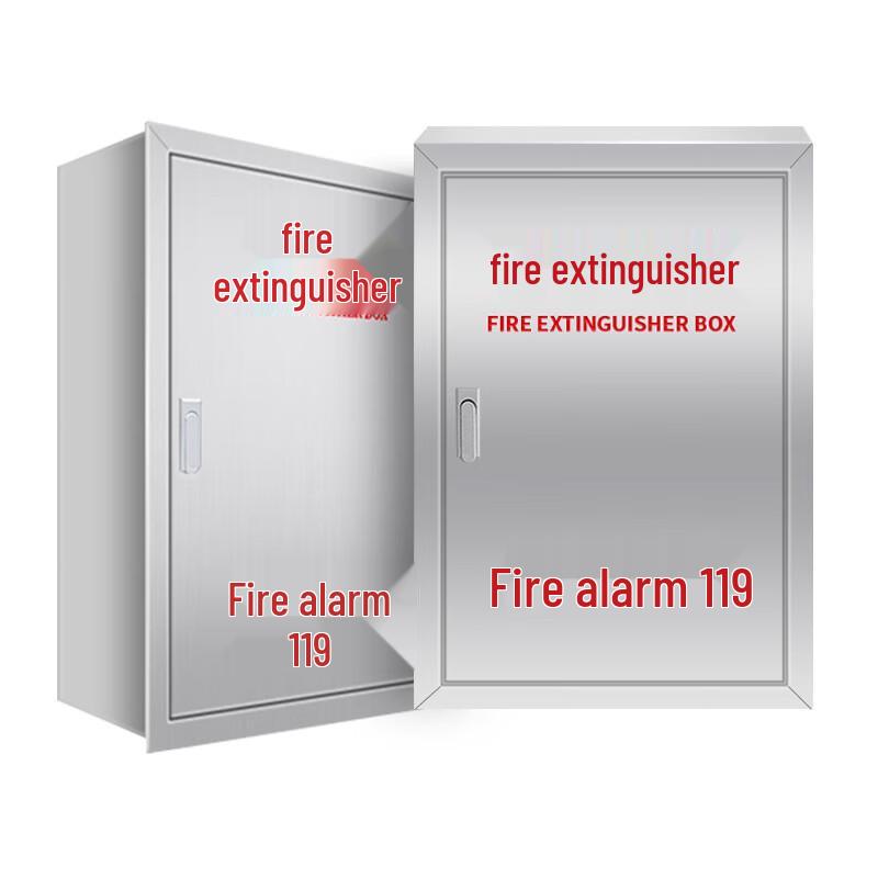 Thickened Stainless Steel Recessed Fire Extinguisher Box