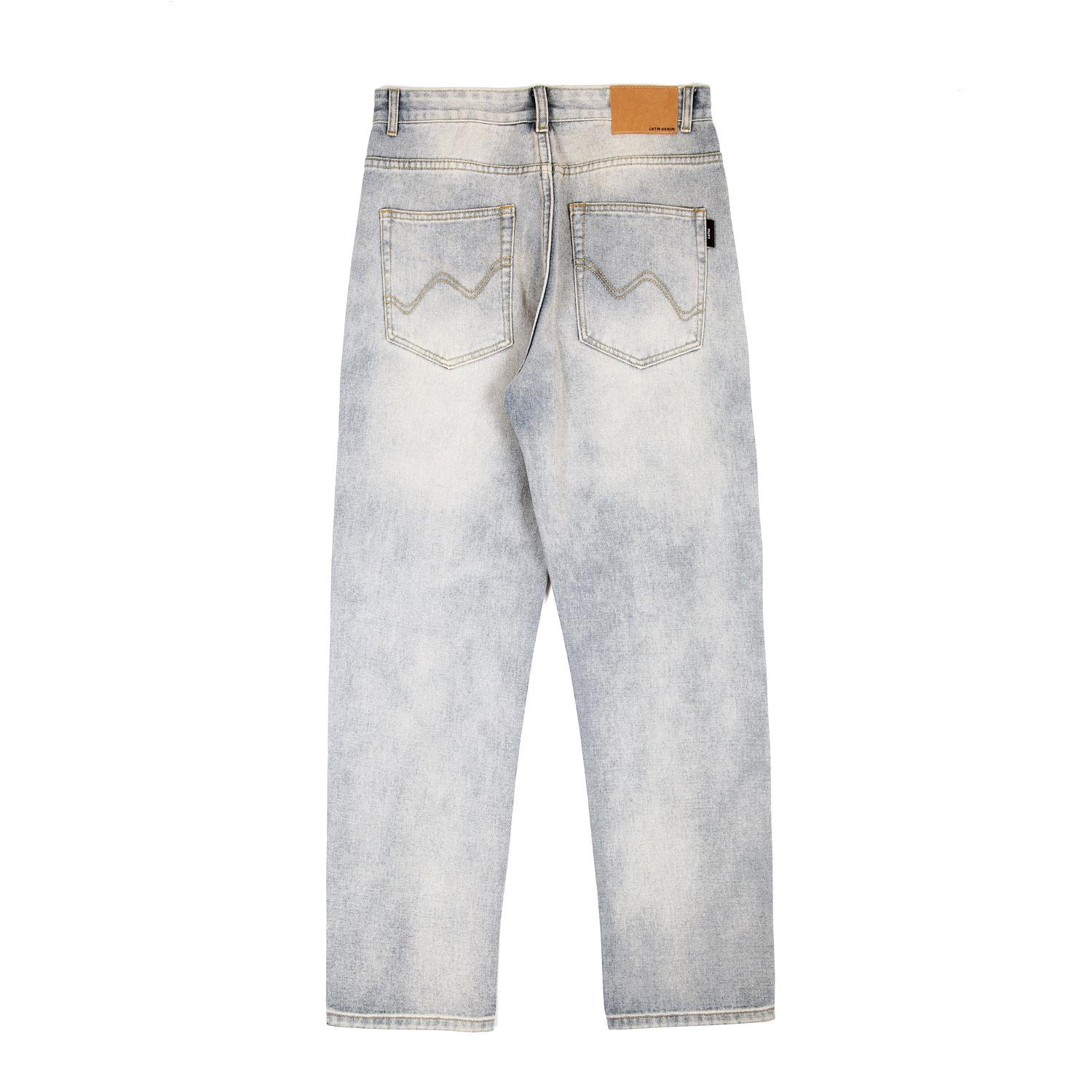 

Прямые джинсы LKTM для мужчин Cleanfit — модные американские повседневные осенние брюки 2XL (150-170 jin)