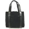 BVLGARI Logomania with pouch Bag Tote Bag Hand Bag Leather/Canvas Black