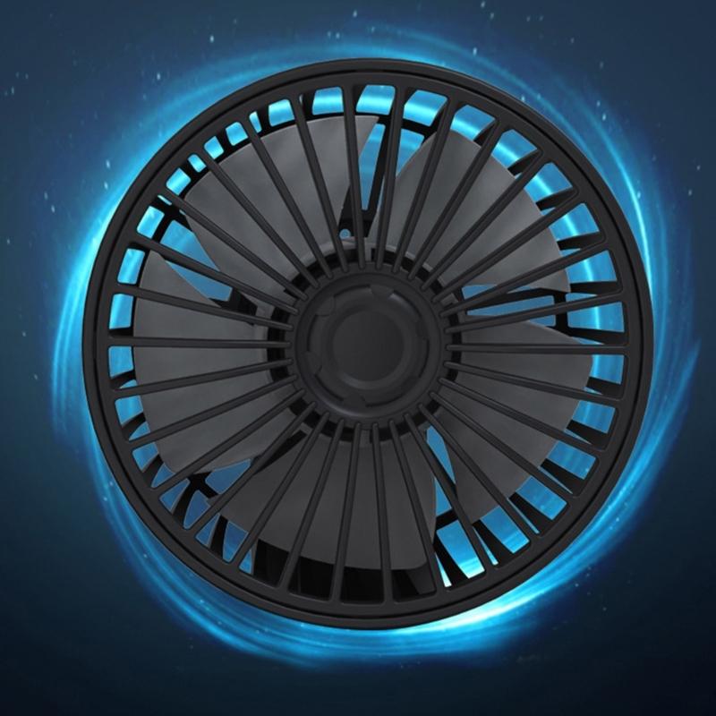 12V/24V Car Cooling Fan Dual Head 360° Rotation Vehicle Mounted USB Fan Auto Cooler Fan for Dashboard Air Circulator Fan