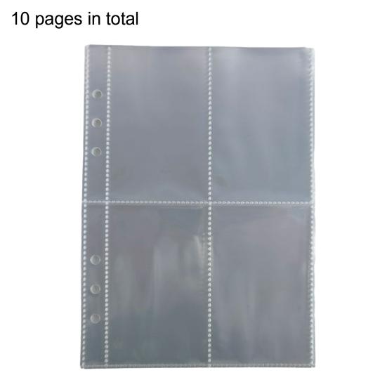 Zipper Binder Transparent Window Design Star Pattern PVC Cover Card Organizer with Multiple Slots Portable Card Holder Binder for Idol Cards Photo