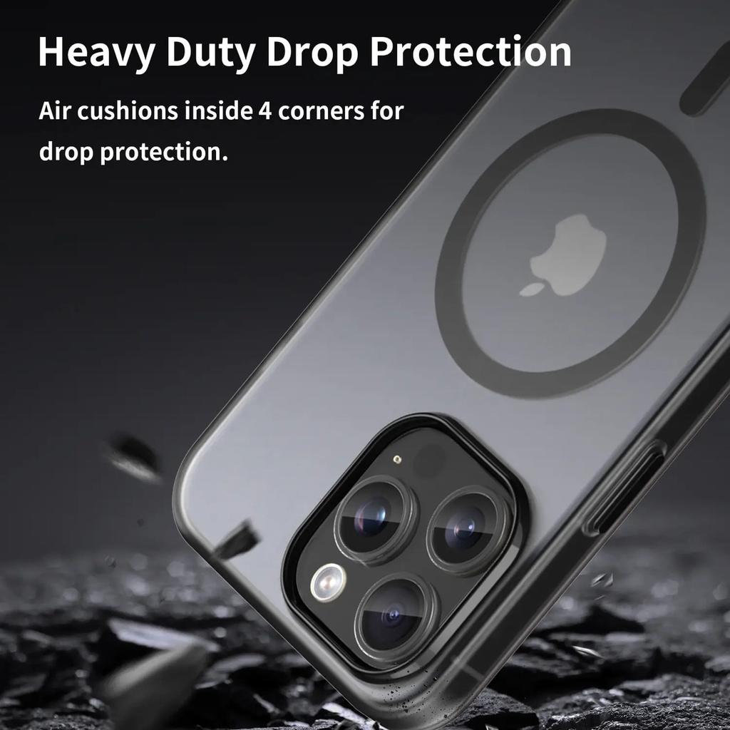 Magnetic Phone Case For iPhone 15 Pro Max Matte Magnetic Protective Cover