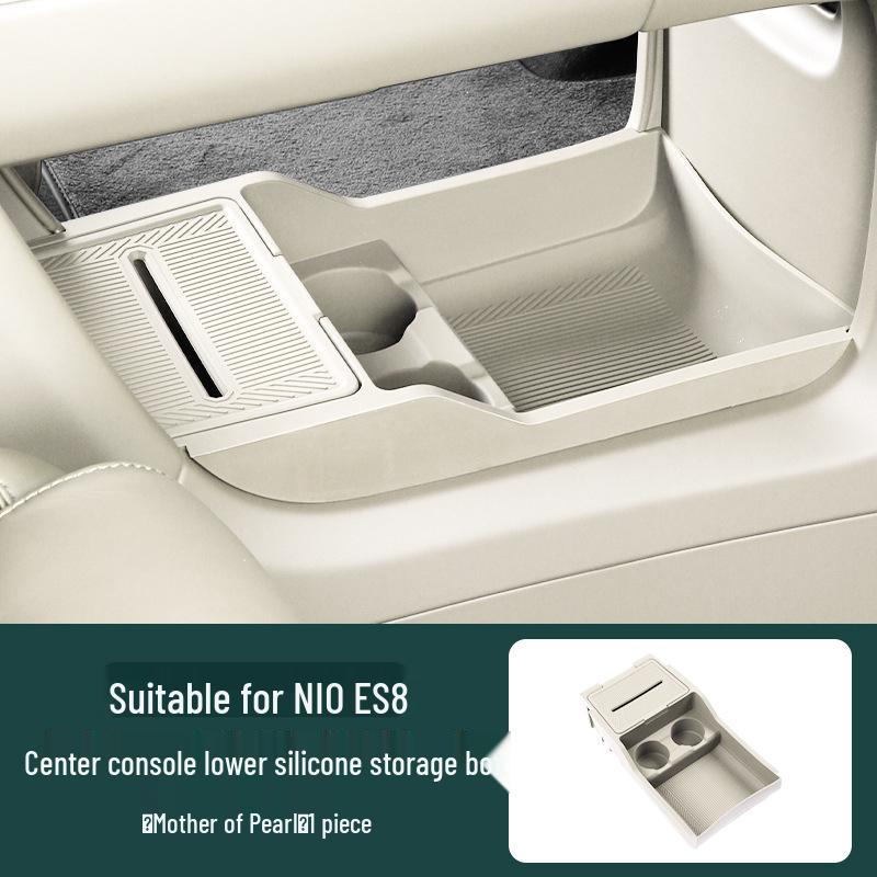 

Compatible with 26 Nio ES8 Models: Double-Layer Storage Box Organizer for Center Console Interior Decoration