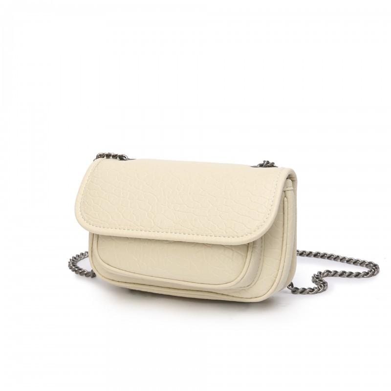 

Elephant Pattern Poplar Forest Oil Wax Leather Fashionable Mailman Wandering Armpit Bag One Shoulder Versatile Chain off білий колір