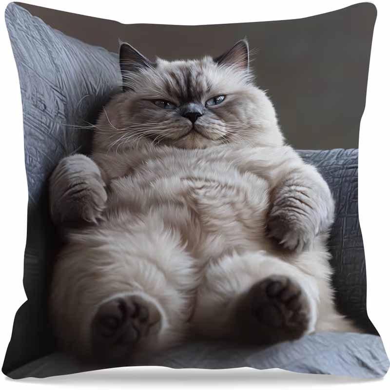 Cute animal print pillowcase: 2D flat printing, non-real embroidery, night sofa  night sofa cushion