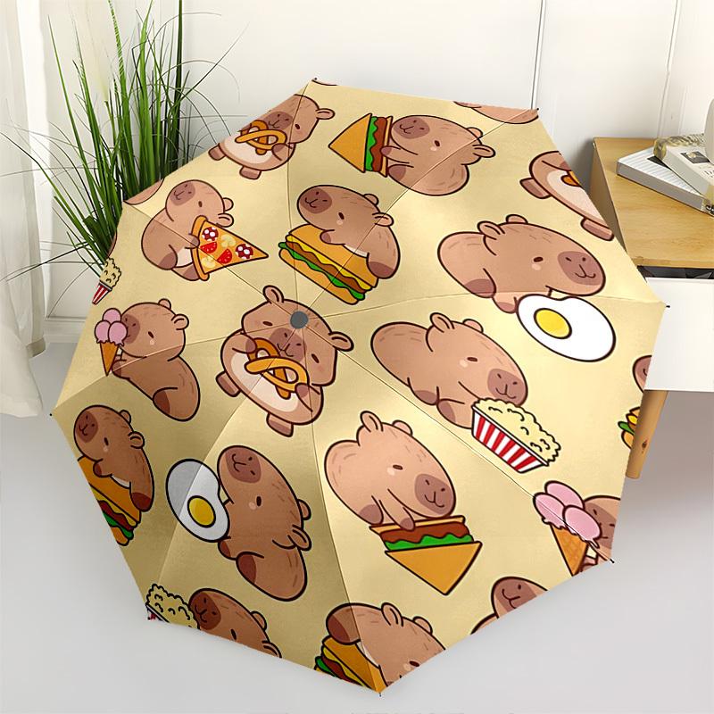 

Capybara Automatic Folding umbrella Compact 8 rib Design,Unique Style,Suitable for Everyday Outdoor Use,Perfect Gift for Friends and Fa