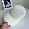 Korean Version Breathable Knitted Baseball Cap Women Summer Sun Protection Cap Solid Color Student Mesh Light Sun Hat