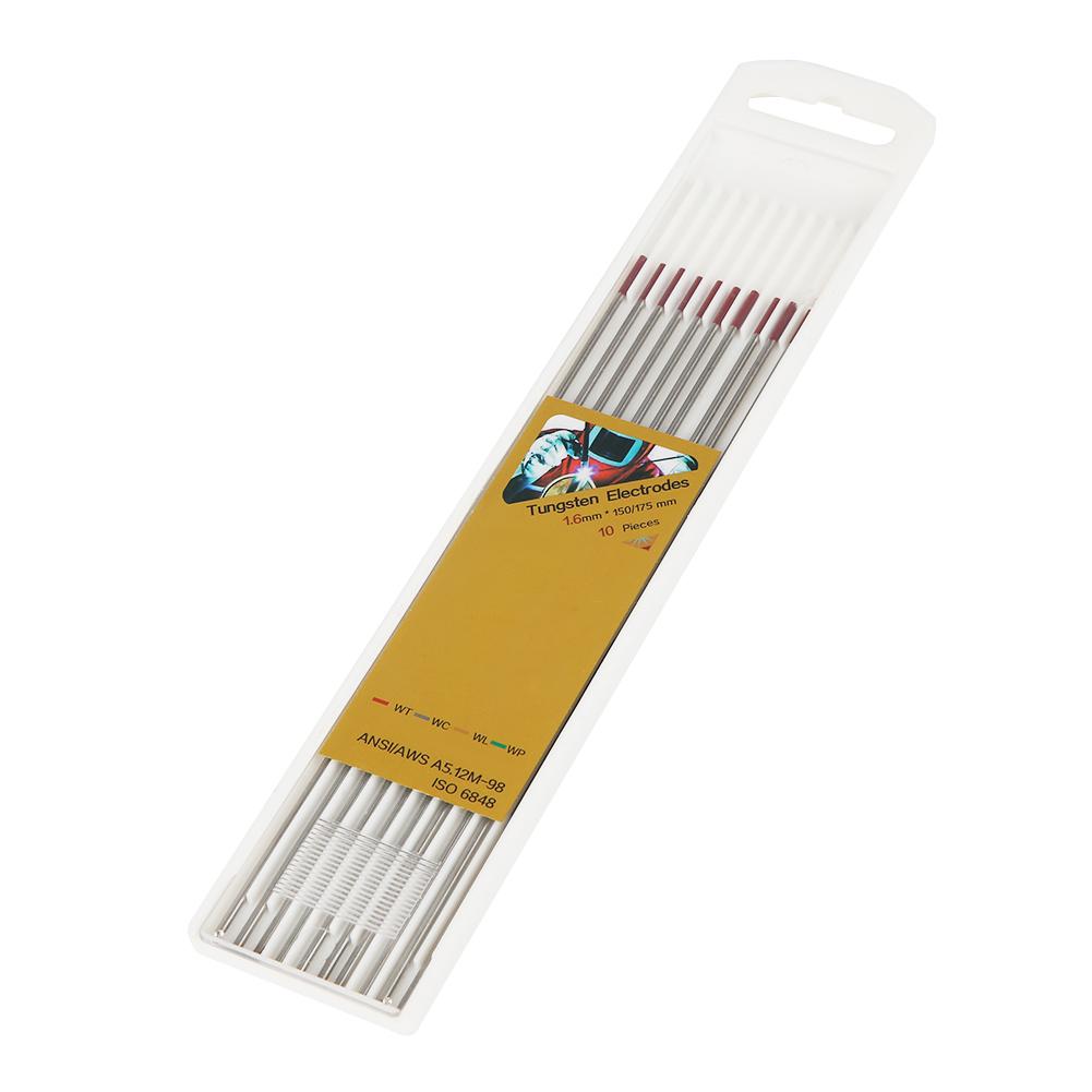 

Набор из 10 вольфрамовых электродов TIG для сварки трубопроводов из нержавеющей стали (1.6*150)