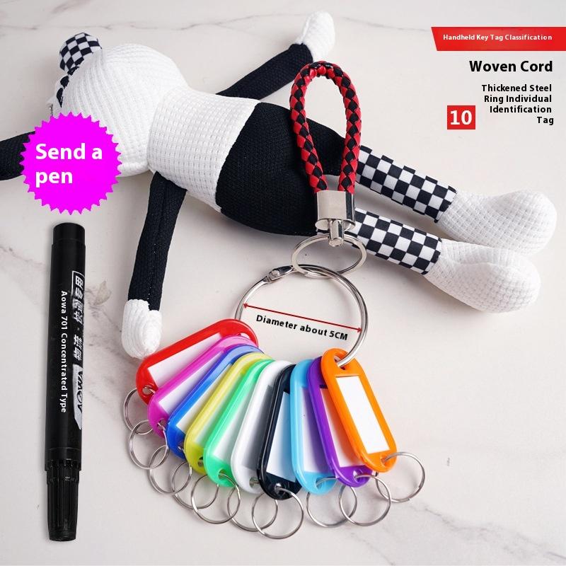 

Кожаный ручной классификационный ключ-карта 10 табличек брелок подвесной ручной брелок аренда этикетки бирки для хранения