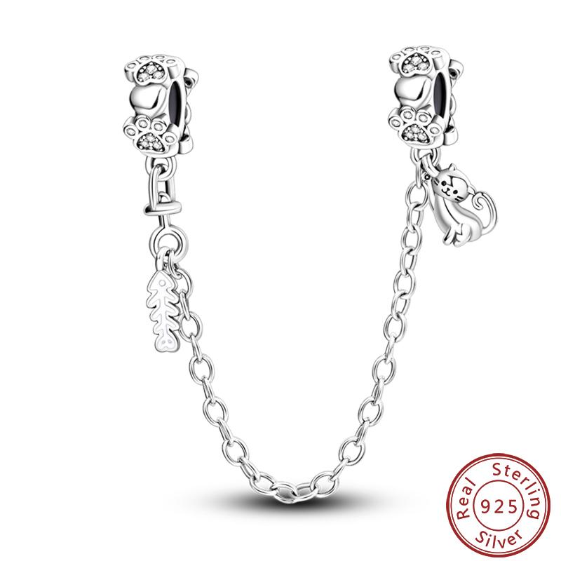 Vendi Charms a Catena con Animali, Piante, Viaggio, Design di Moda, Perline in Argento 925, 3mm, Fai da Te, Creazione di Gioielli Fini
