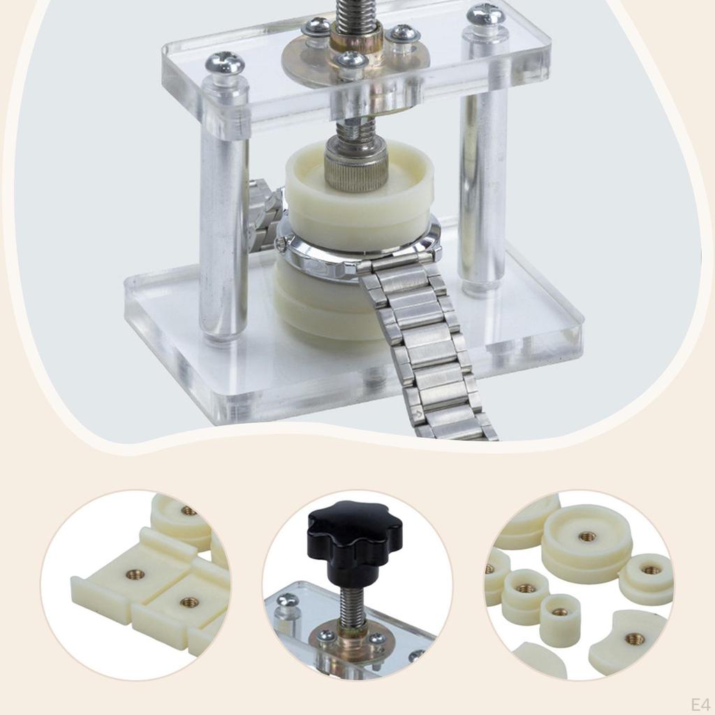 13 Pieces Watch Press Repair Tool Back Case Closing Fitting Dies Set Metal Acrylic Suitable