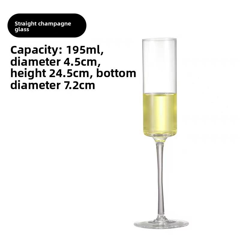 

Crystal Champagne Flute Set for Sparkling Wine Cocktail Glass Home Use Creative Tall Stemware Elegant High Aesthetic Gift Box