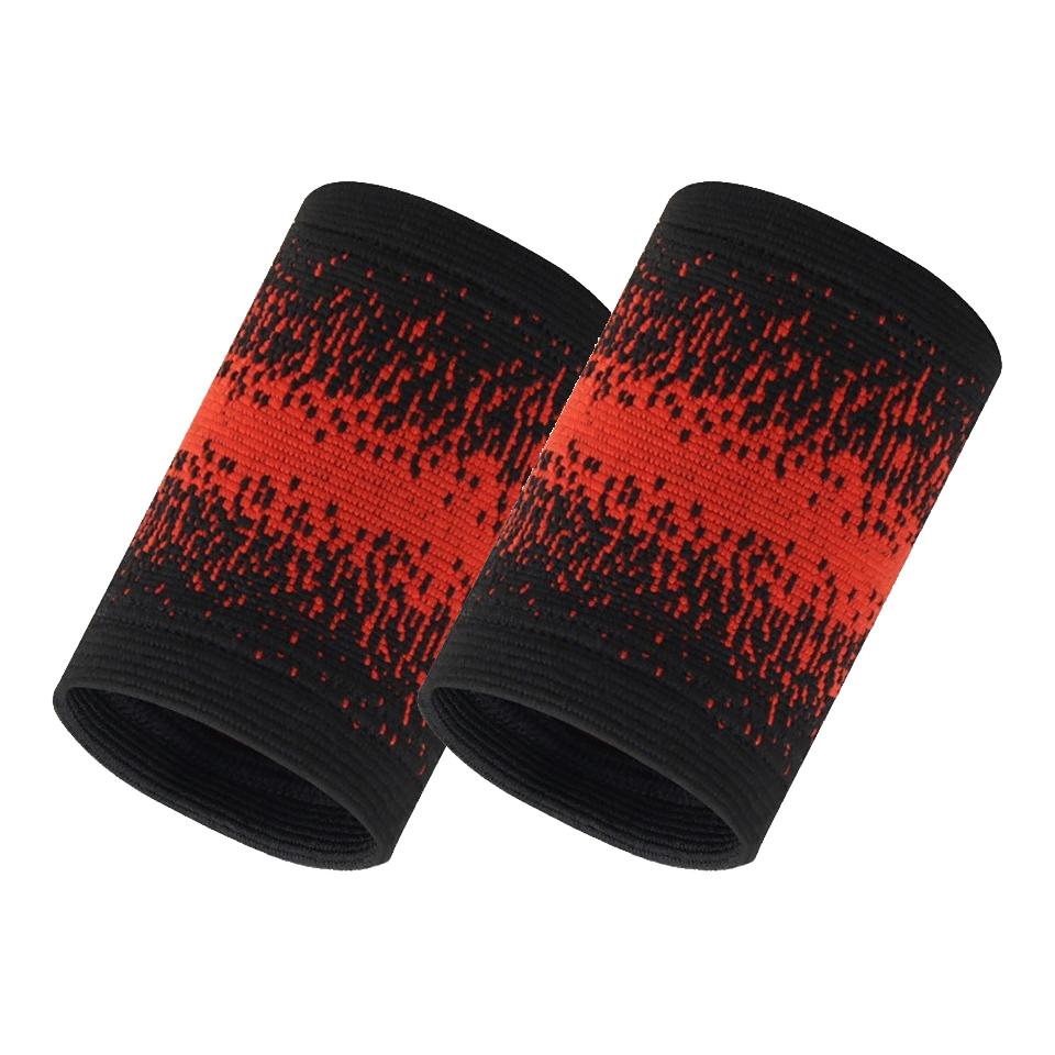 Gtubike 1 Pair Compression High Elasticity Knitted Breathable Moisture Wicking Athletic Sweatbands Sports Wristband Wrist Brace