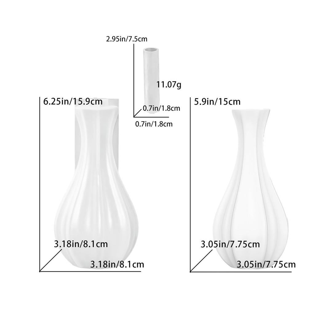 Kreative Silikonform zum Basteln von Vasen, Pflanzgefäßen, Blumentopf-Formen, geeignet zur Herstellung einfacher Vasen-Pflanzgefäße und Zementkunst