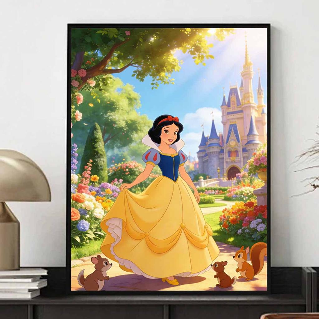 Disney Snow White diamond painting handmade diy mosaic art painting kit home decoration castle garden forest animals