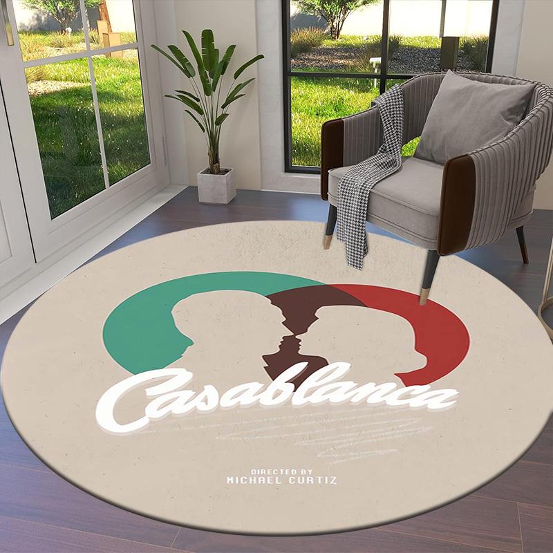 Tappeto Rotondo Area Tappeto Cancello di Attraversamento Vortex, Tappeto per Soggiorno Camera da Letto Divano Stanza dei Giochi Decorazione, Tappetino Antiscivolo