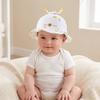 Heart Print Infant Bucket Hat Bow Toddle Fisherman Hat Sweet Baby Sun Hat  Girls
