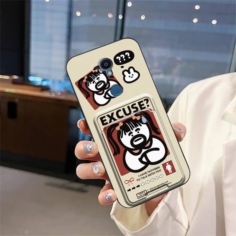 Silicone Fashion Design Phone Case For Sharp Rouvo V Card Slot Back Cover Shockproof Waterproof Anti-knock Cartoon TPU