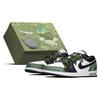 Air Jordan 1 Low Top Vintage Basketball Shoes Men's Black Green 553558-132(TeamA-S-BOX)