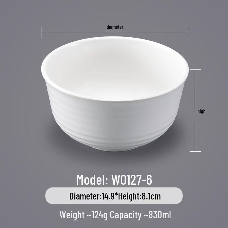 

Commercial Melamine Soup and Noodle Bowl