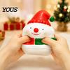 Slow Rebound Squeeze Toy Christmas Snowman Toy, Stress Relief Cute Fidget Holiday Themed Sensory Items Figurine, Stocking Stuffer Party Favor,
