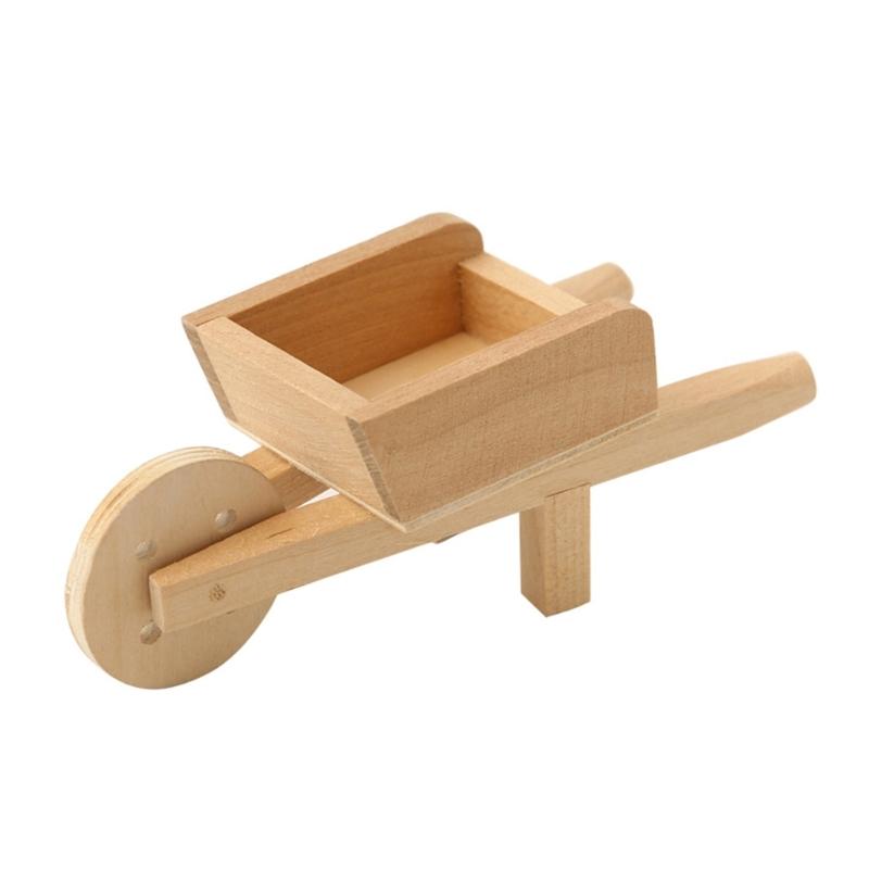 

Kitchen Cart Wheelbarrow Miniature Living Room Furniture Model Doll Houses Kitchen Accessory Realistic Playset 1:12 1