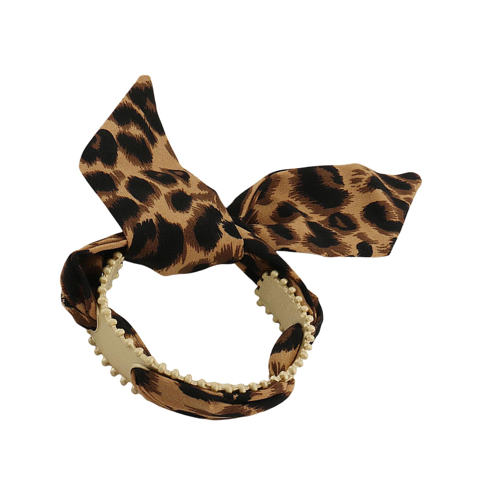 

Красочный шелковый шарф-браслет, полый браслет-манжета с открытым концом, регулируемое украшение на запястье, аксессуар для вечеринки, свидания для женщин 1 леопардовый