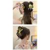 Cute Bear Double Sided Hair Claw Bow Shark Clip Elegant Back Head Hair Accessories