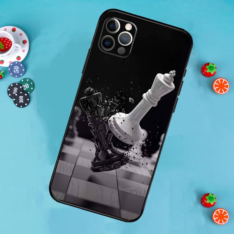 Chess Board Phone Case For iPhone 17 Air 13 16 15 11 12 14 Pro Max 13 12 mini 15 16 Plus 16e Cover Funda