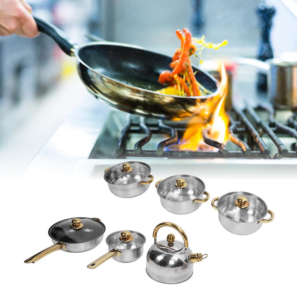 Zestaw garnków ze stali nierdzewnej, odporny na rdzę, bezpieczny, do kuchni domowej i restauracji