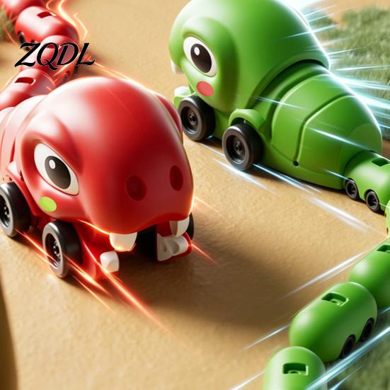 Two Player Battle Snake Toy RC Magnetic Game Toy, Electric Remote Control Eating Itself Parent-Child Interactive Competitive Race Car for Boys