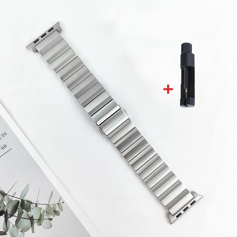 

Роскошный металлический ремешок из титанового сплава для Apple Watch Series 11 46мм 42мм Ultra 3 2 49мм 46мм 45мм 44мм 41мм 40мм 38мм Series 9 8 7 Series 11 46mm серебряный