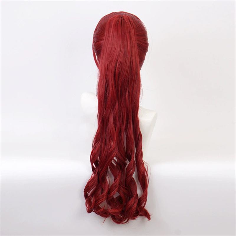 Costume for Women Synthetic Fiber Megara Dark Red Wig Costume Cosplay Accessories