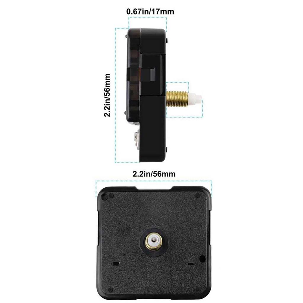 2 Pcs Long Shaft Clock Movement Mechanism Wall Clock Movement Battery Operated