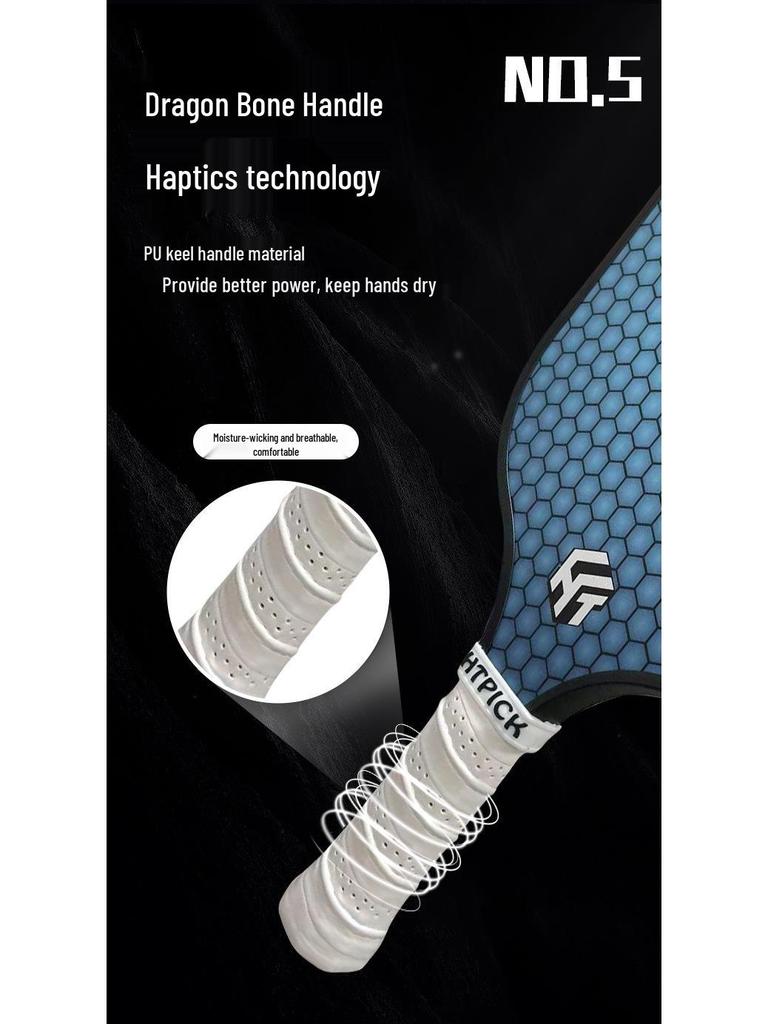 HTPICK Ensemble de raquettes de pickleball en fibre de carbone T300 pour adultes et enfants - Niveau compétition Pro.