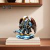 Eagle Soldier Statue Resin Military Eagle Figurine Patriotic Desktop Soldier Ornament for Home Entrance Living Room Decor Independence Day