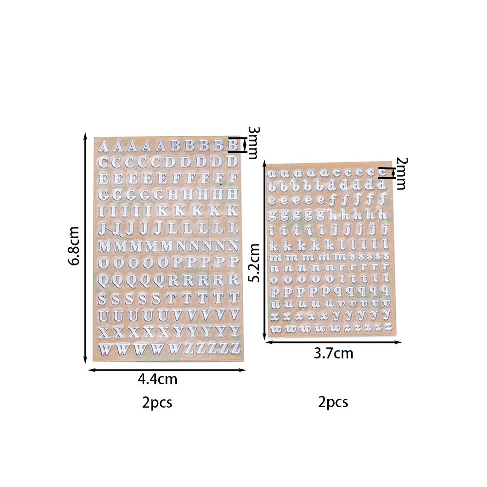 Adesivi Decorativi Lettere Alfabeto Numeri 2-9mm Riempitivo Resina Epossidica Oro Argento Per Stampi in Silicone Fai da Te Riempimenti per Artigianato