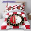 Feyenoord Pattern Bedding Quilt Set Quilt Cover Pillowcase Home Decoration Birthday Gift (1 * Duvet Cover + 2 * Pillowcase, Without Core)