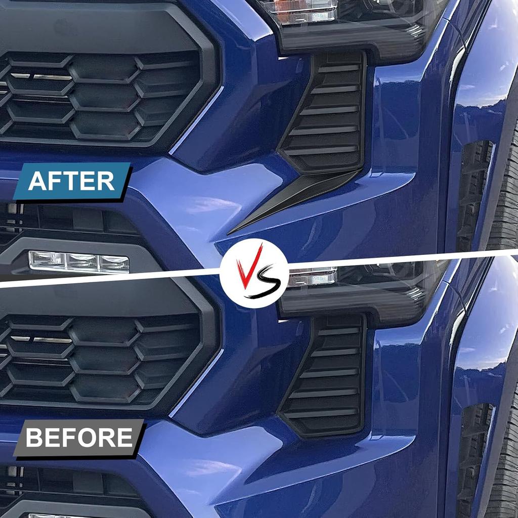 Front Side Grille Patch Decor Compatible With 2024 2025 2026 Toyota Tacoma - Enhances Truck'S Style  Fit 4Th Gen Tacoma Accessories Front Headlight