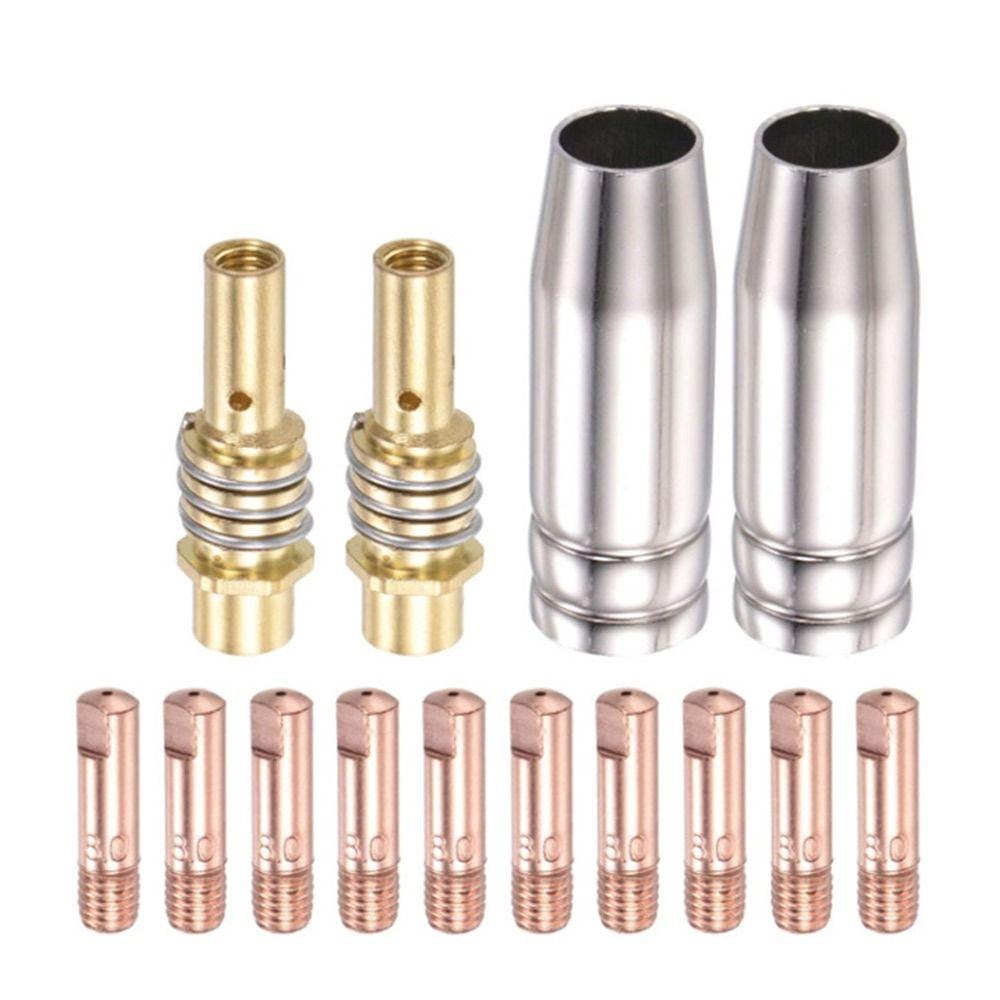14PCS Connecting Rod Welding Nozzle Kit Conductive Contact Tips  Tool Accessories