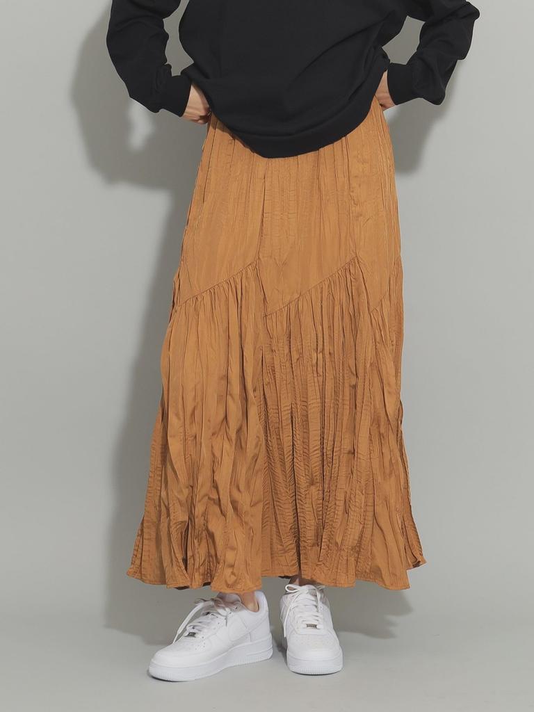 Ray Beams Women's Washer Pleated Skirt, Brown 0