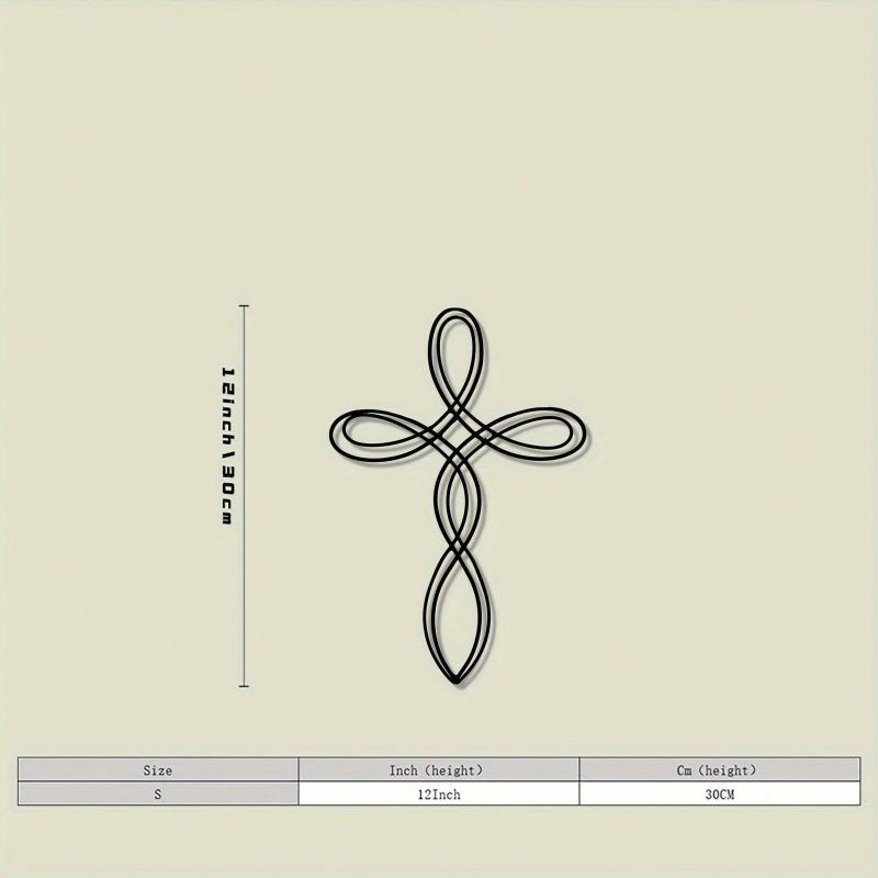 Dixon Cross Metal Wall Art Iron Openwork Silhouette Modern Religious Home Decor Valentine Christmas Gift