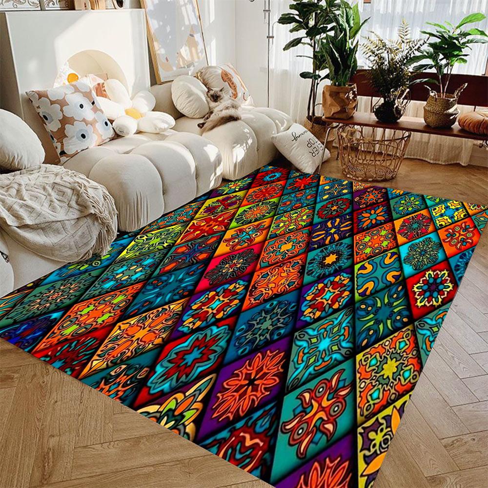 

1pc Vibrant Multicolored Spiral Abstract Carpet Perfect for Living Room Bedroom Corridor Modern Flair To Home Rugs for Decor Mat 50X80CM
