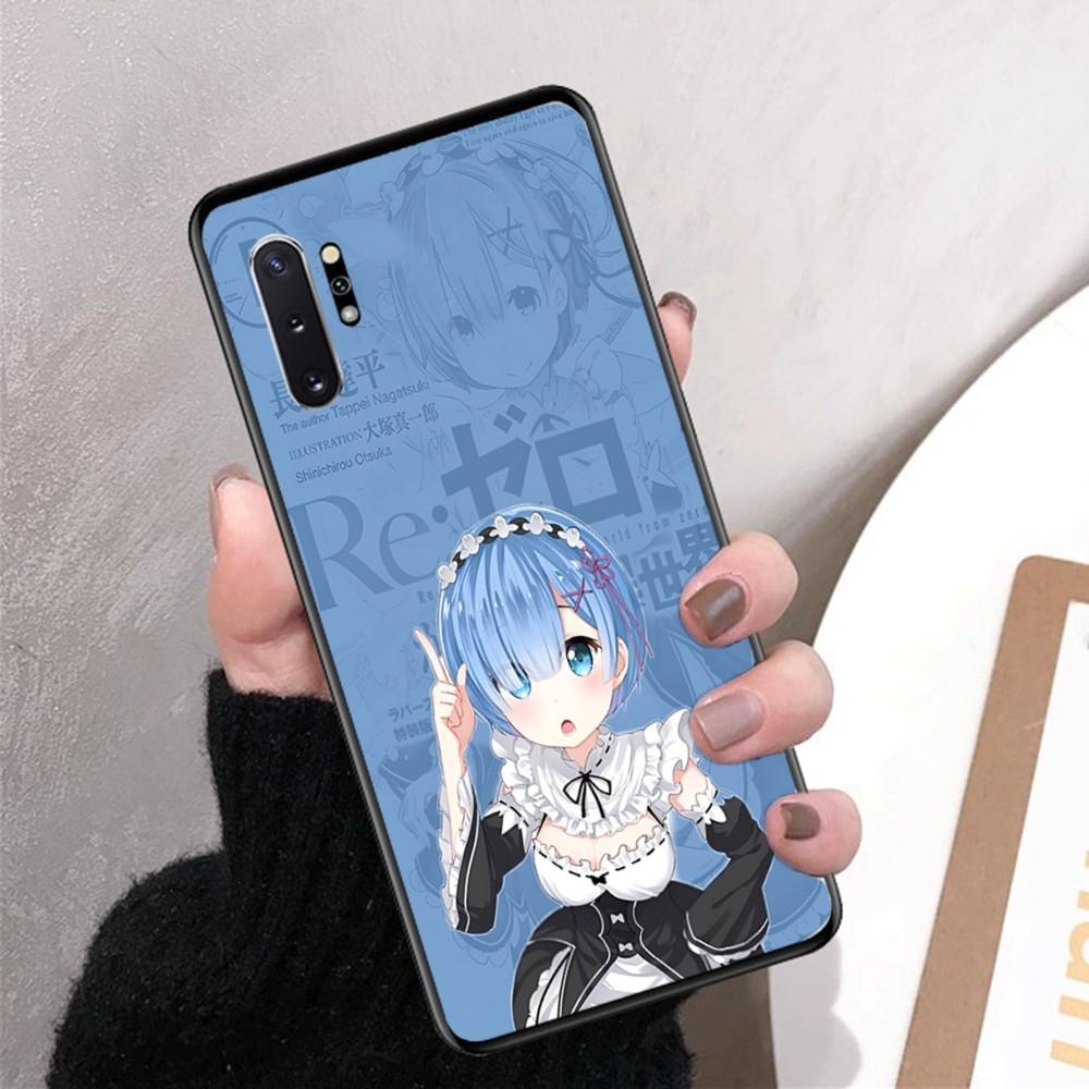 ReZERO Ram Rem Phone Case For Samsung Note 8 9 10 20 pro plus lite M 10 11 20 30 21 31 51 A 21 22 42 02 03