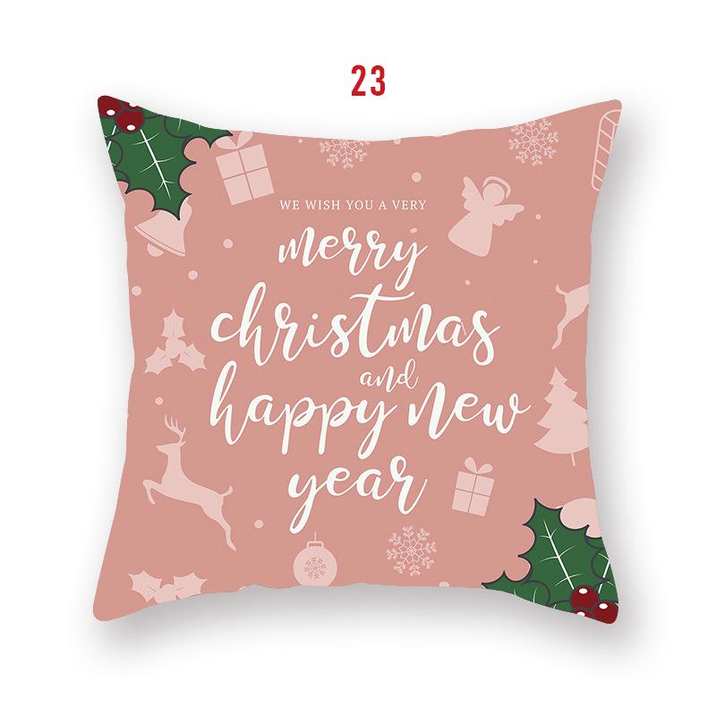 Santa Claus Car Pillowcase Home Elk Merry Christmas Cushion Cover New Year Decoration Natal Navidad Ornaments