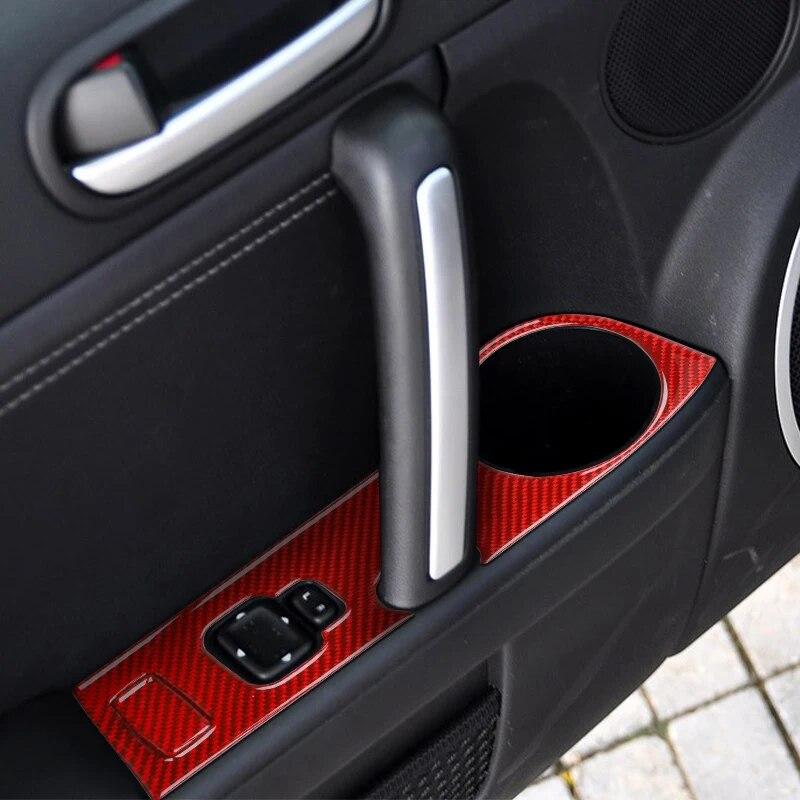 Auto Styling Auto Tür Armlehne Panel Carbon Faser Dekor Abdeckung Aufkleber Trim Für Mazda MX-5 MX5 NC 2009-2015 innen Zubehör